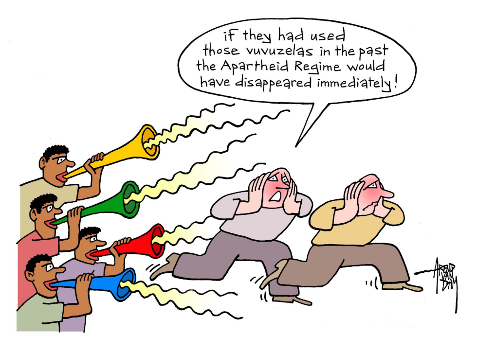 vuvuzela-noise in South Africa and Apartheid