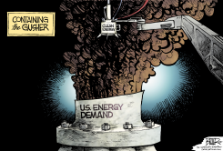 THE GUSHER  by Nate Beeler