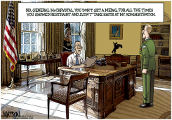 GENERAL MCCHRYSTAL WANTS MEDAL FOR EXERCISING RESTRAINT by R.J. Matson