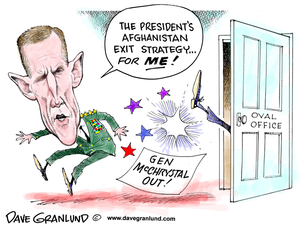  GENERAL MCCHRYSTAL EXIT by Dave Granlund