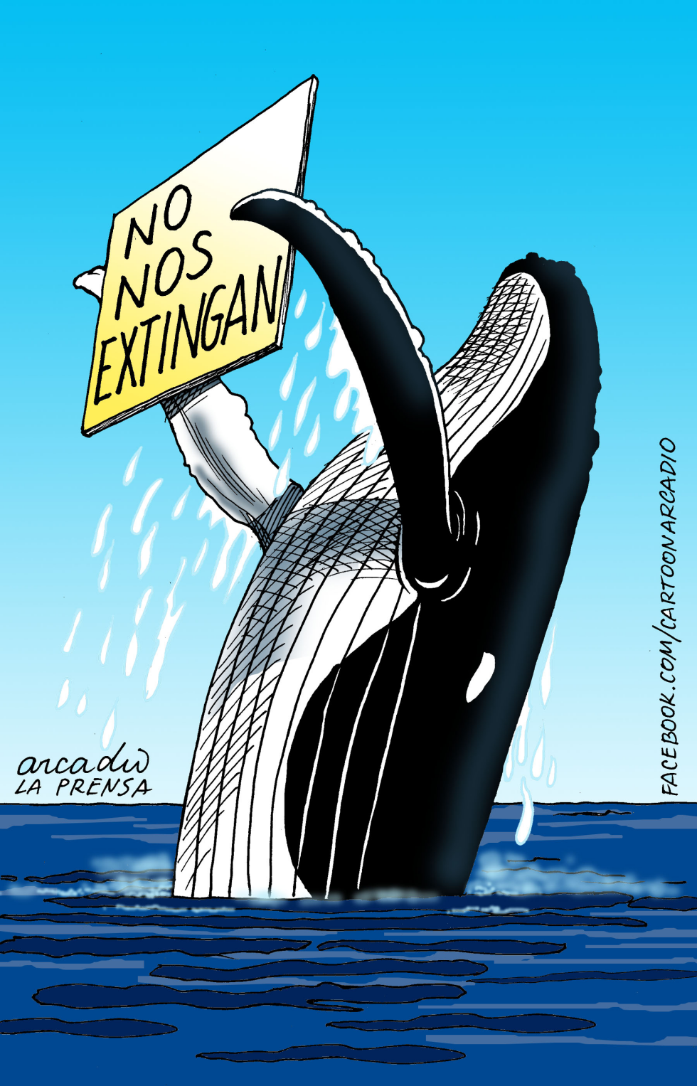  NO A LA MATANZA DE BALLENAS  by Arcadio Esquivel