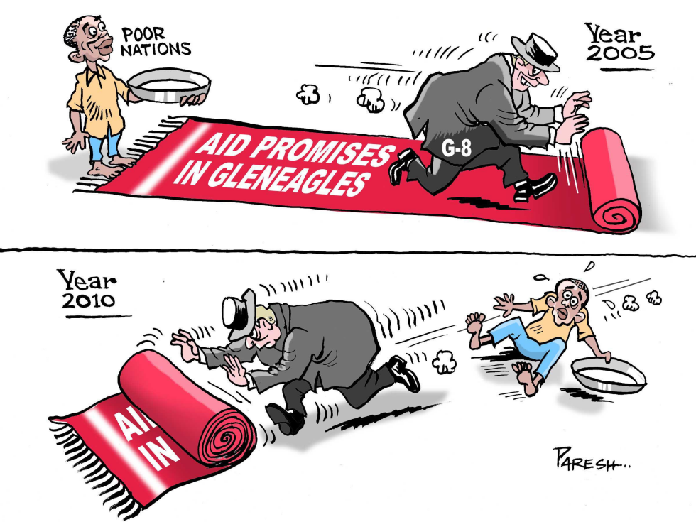 G-8 aid promises COLOR