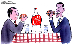 BURGER  TIME FOR OBAMA AND MEDVEDEV -  by Christo Komarnitski