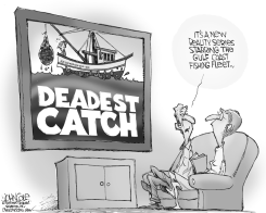 THE DEADEST CATCH BW by John Cole