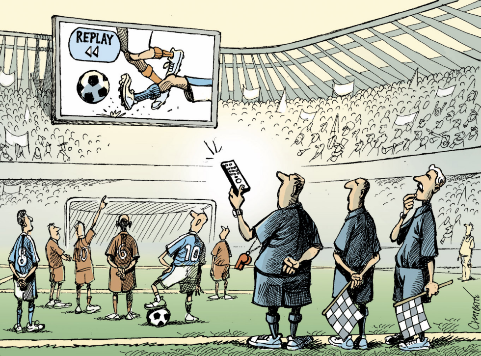  INSTANT REPLAY IN SOCCER by Patrick Chappatte