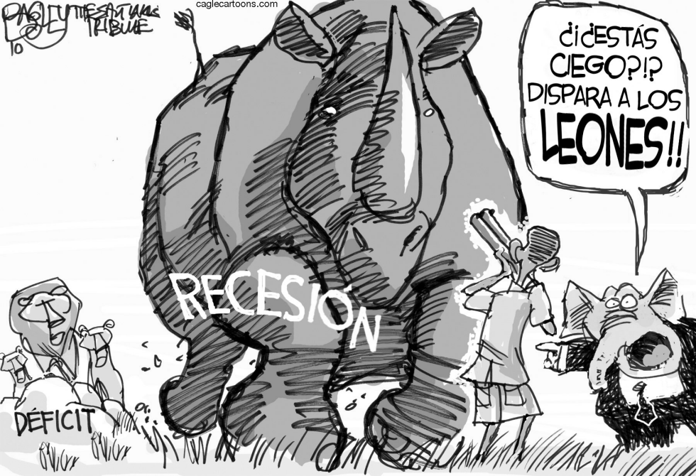  RINOCERONTE DE LA RECESION by Pat Bagley