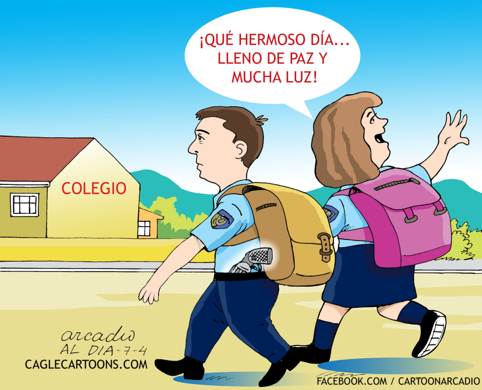 Armas en manos de niños col