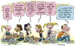 TWILIGHT SAGA AND GIRLS  by Daryl Cagle