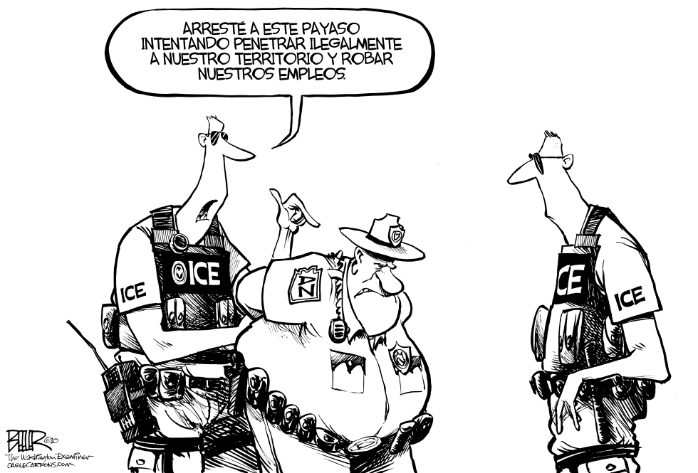  AGENTE DE INMIGRACION by Nate Beeler