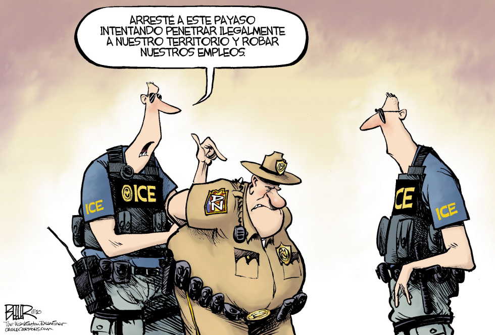  AGENTE DE INMIGRACION  by Nate Beeler