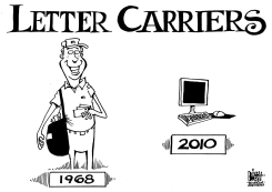 LETTER CARRIERS, B/W by Randy Bish