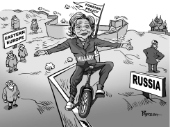 HILLARY BALANCING ACT by Paresh Nath