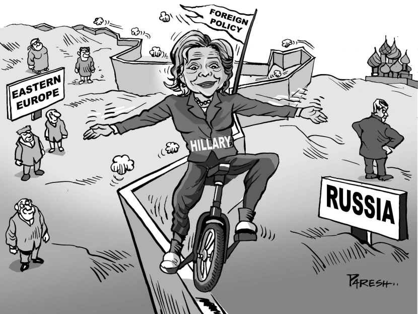 Hillary balancing act