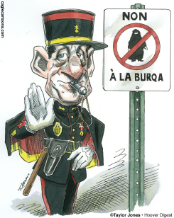 NICOLAS SARKOZY - NON A LA BURQA -  by Taylor Jones