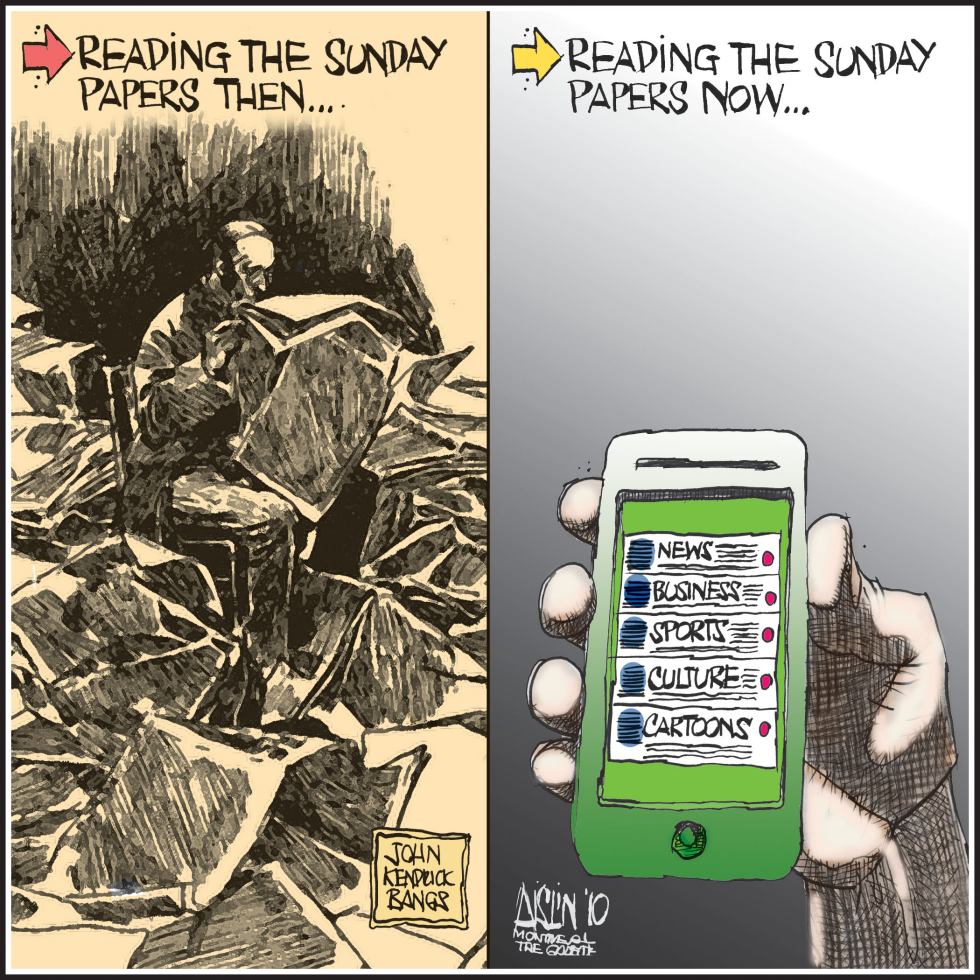 Newspapers then and now