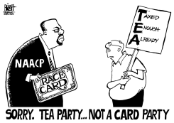 NAACP AND THE TEA PARTY, B/W by Randy Bish