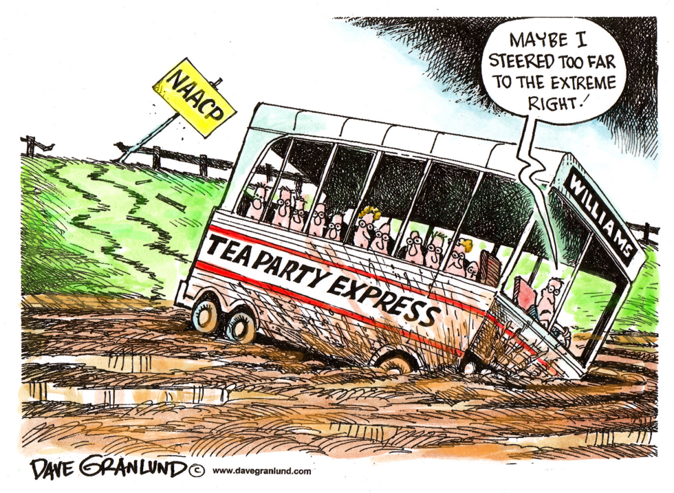  TEA PARTY EXPRESS AND NAACP by Dave Granlund