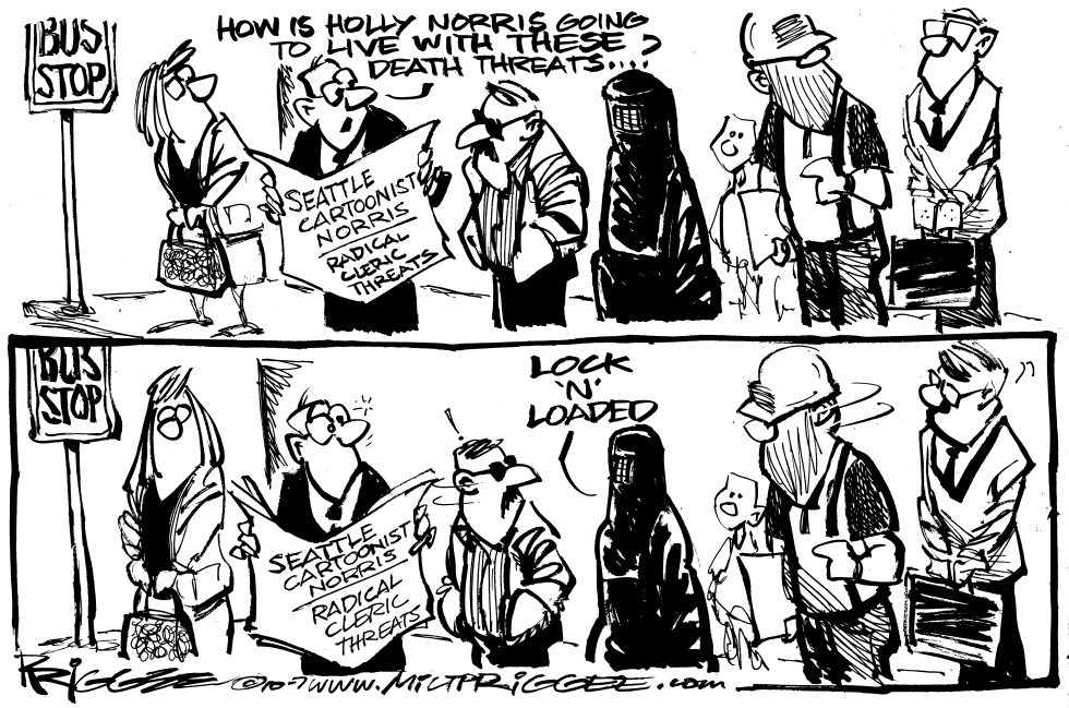 Dead Seattle cartoonist walking