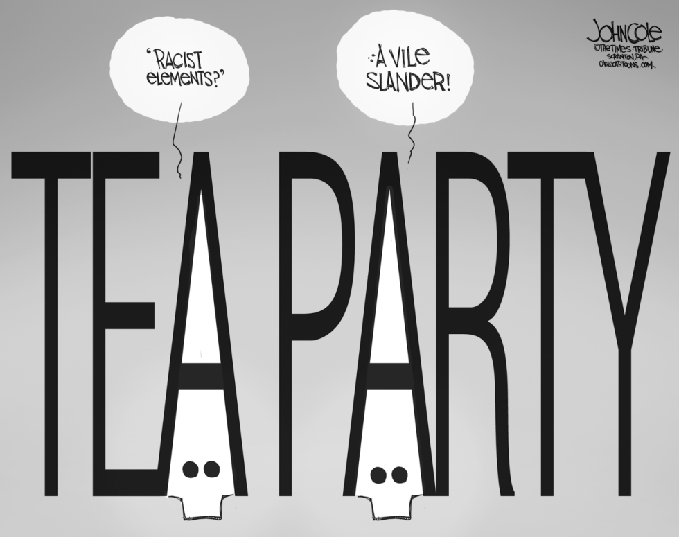 Tea Party racist elements BW