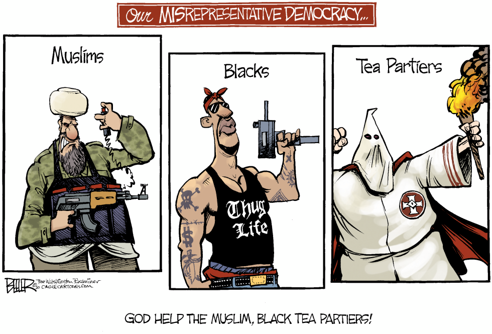  TEA PARTY RACISM by Nate Beeler