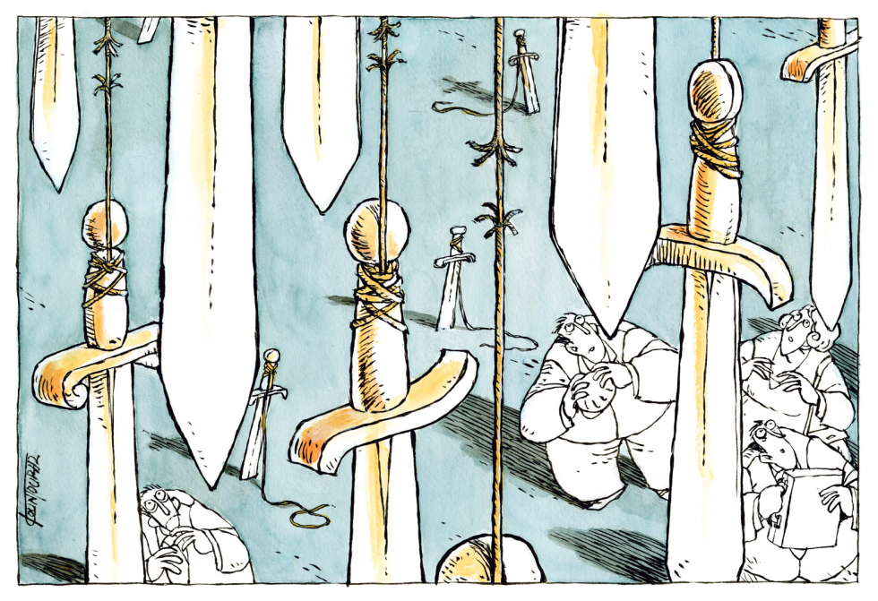 Sword of damocles cartoons