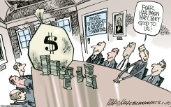 PRIVATE INTELLIGENCE  by Mike Keefe
