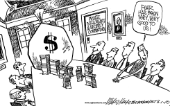 PRIVATE INTELLIGENCE  by Mike Keefe