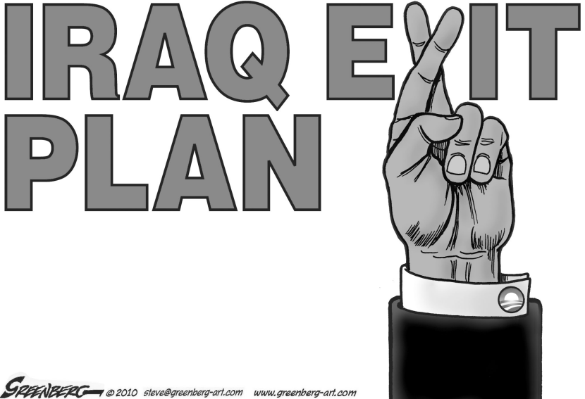 Iraq exit bw