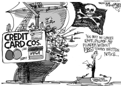 CREDIT CARD PIRACY by Pat Bagley