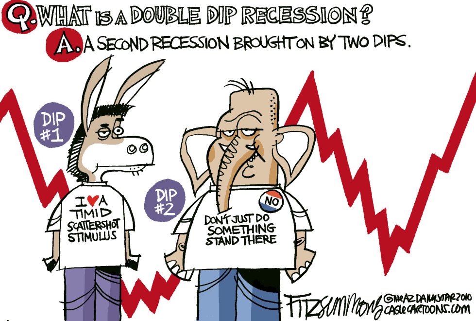  DOUBLE DIP RECESSION by David Fitzsimmons