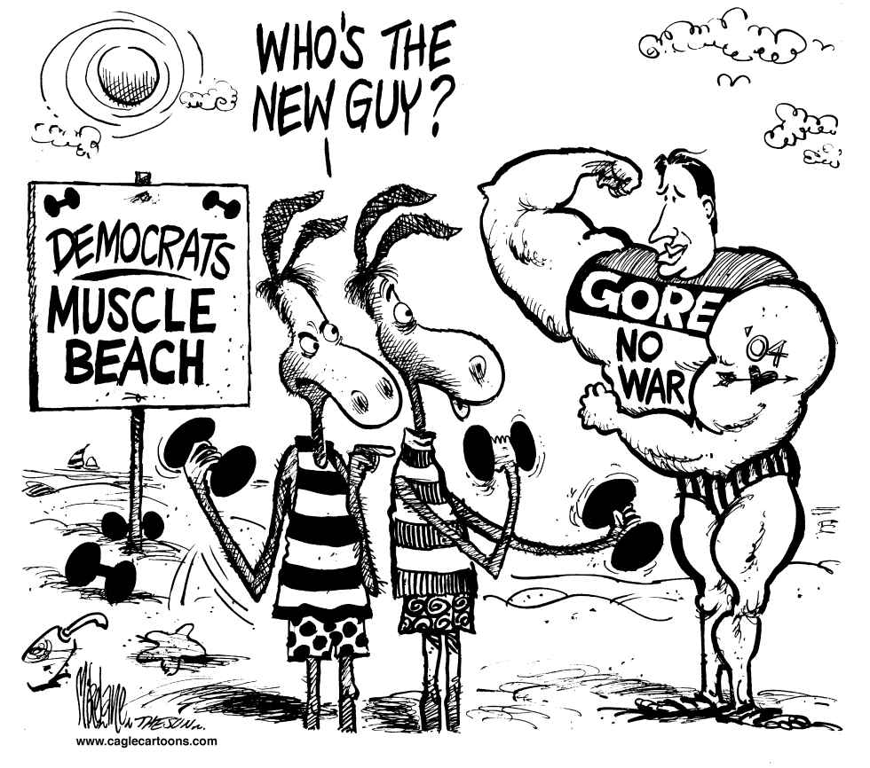  DEMOCRAT MUSCLE BEACH by Mike Lane