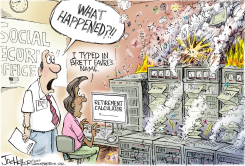 BRETT FAVRE RETIRES by Joe Heller
