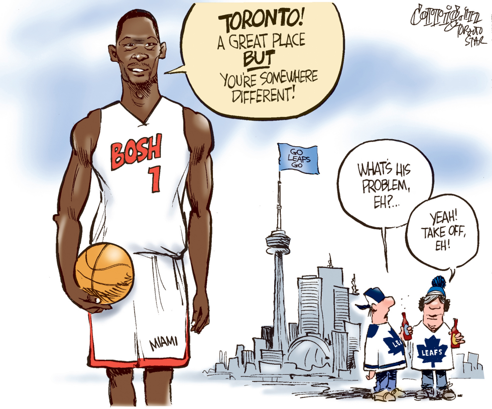  BOSH LEAVES TORONTO by Patrick Corrigan