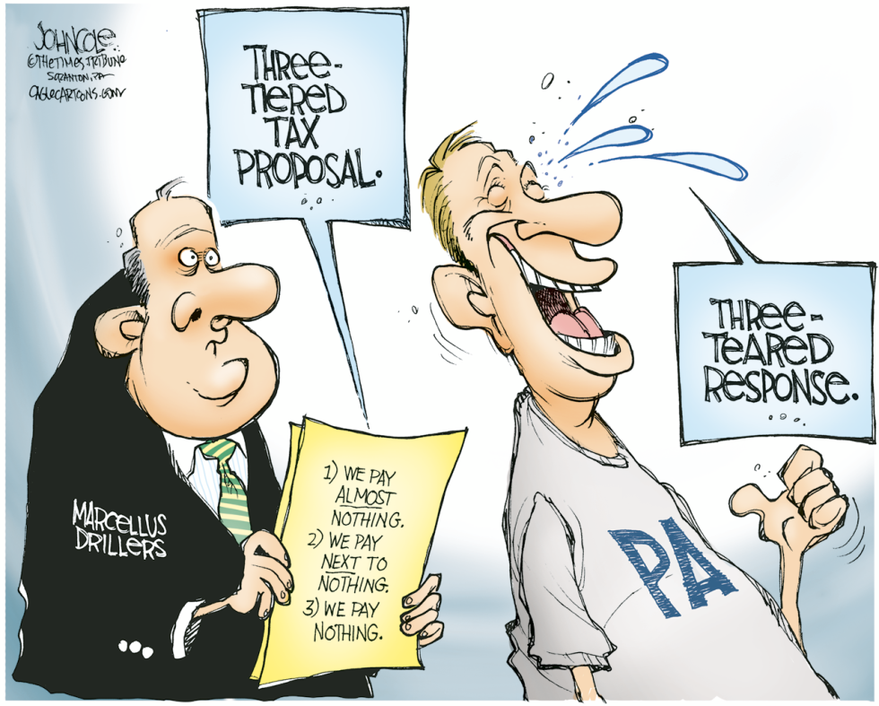 LOCAL PA -- Gas drillers propose tax COLOR