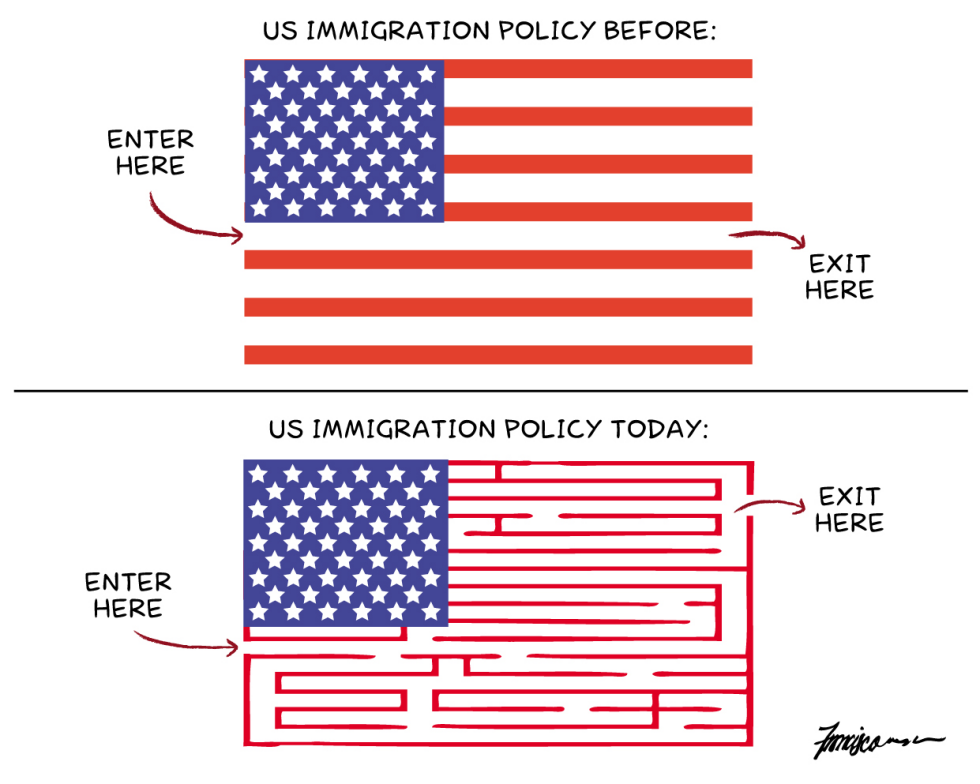  IMMIGRATION POLICY MAZE by Manny Francisco