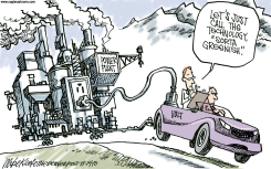 CHEVY VOLT  by Mike Keefe