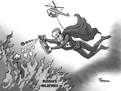FIREFIGHTER PUTIN by Paresh Nath