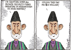 PRIVATE SECURITY FIRMS IN AFGHANISTAN  by Bob Englehart