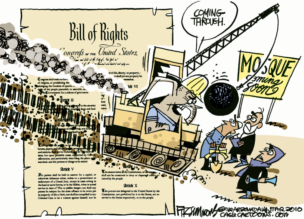  MOSQUE AND BILL OF RIGHTS  by David Fitzsimmons