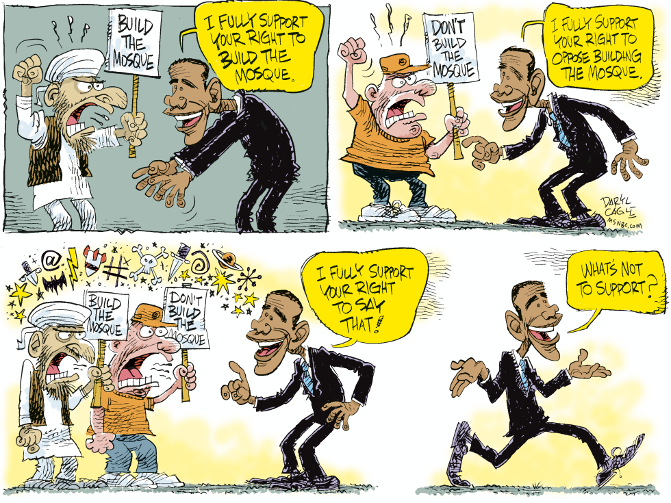  OBAMA AND THE MOSQUE  by Daryl Cagle