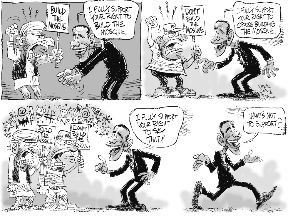  OBAMA AND THE MOSQUE by Daryl Cagle