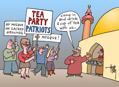 TEA PARTY PROTEST AGAINST NEW YORK MOSQUE by Arend Van Dam