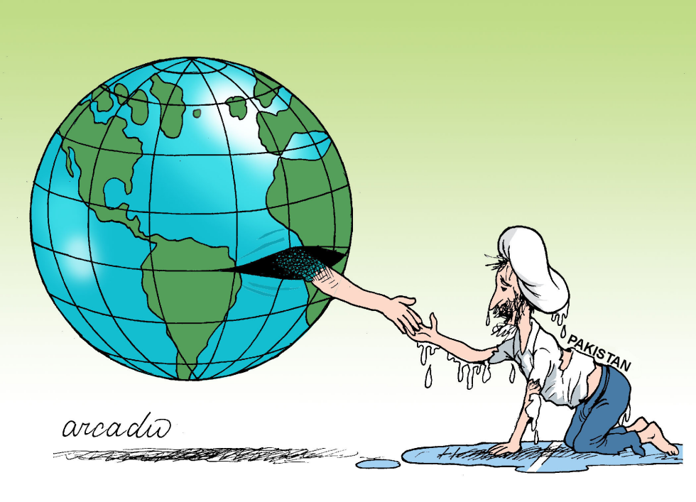 Una mano del mundo para Pakistán