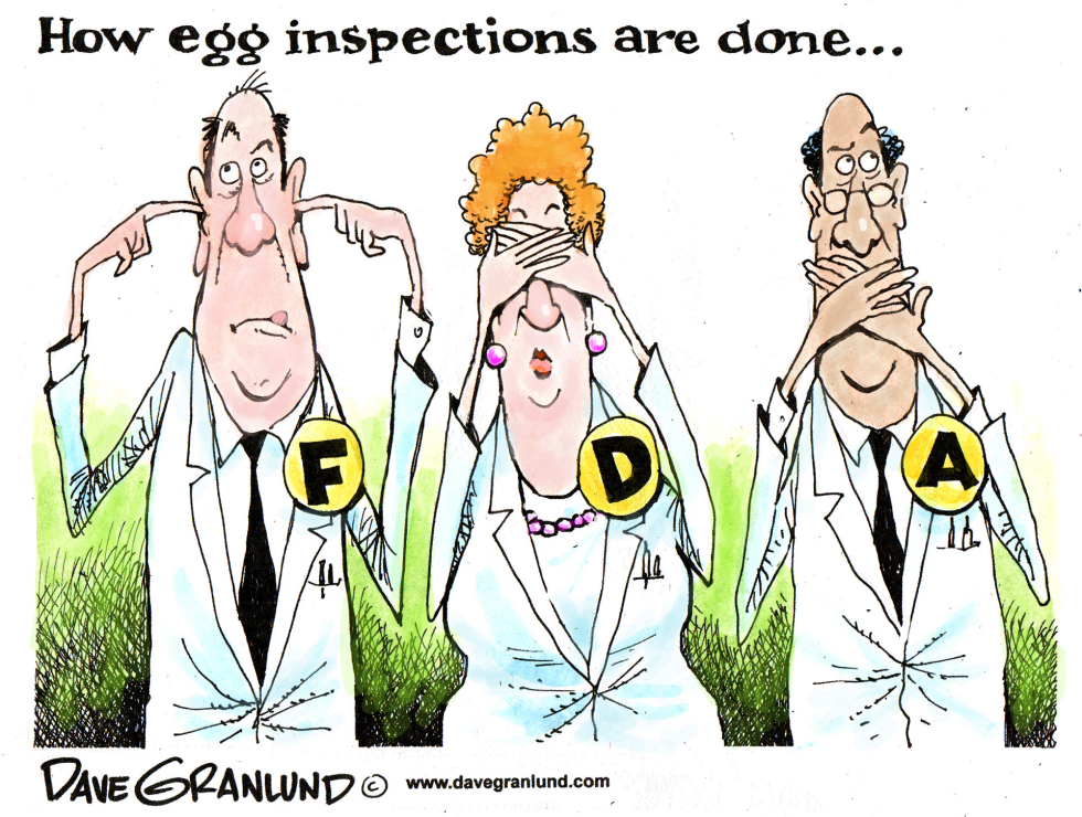  FDA AND EGG INSPECTORS by Dave Granlund