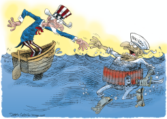 PAKISTAN RELIEF EFFORT  by Daryl Cagle