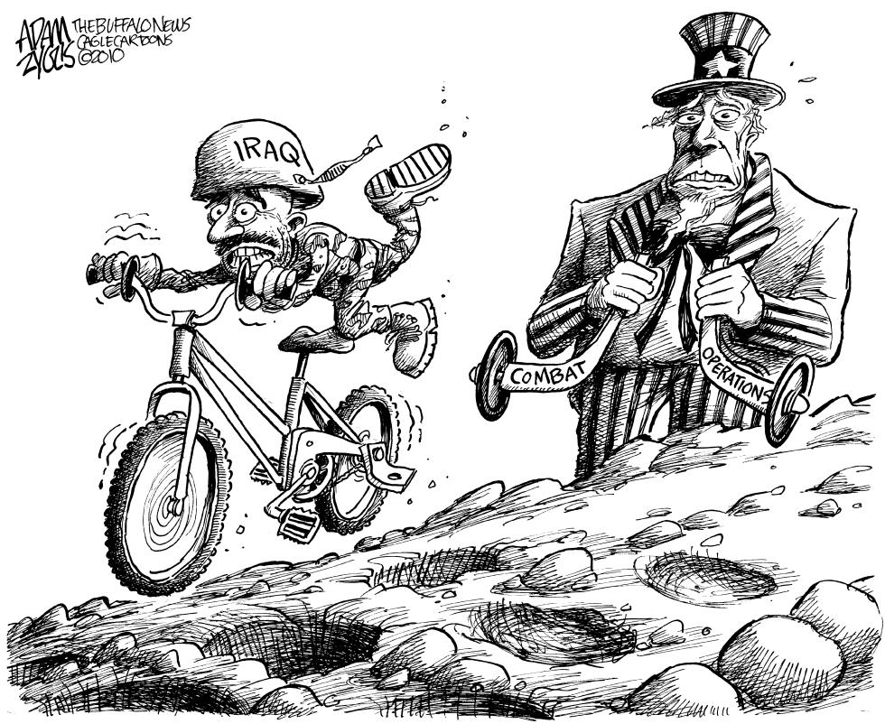  IRAQI TRAINING WHEELS by Adam Zyglis