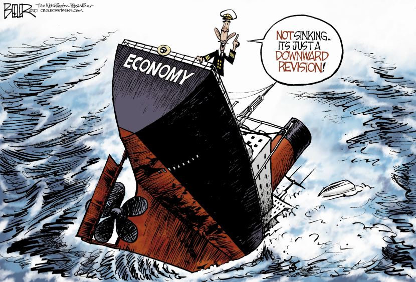 Economy Sinking Ship COLOR
