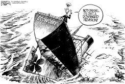 ECONOMY SINKING SHIP by Nate Beeler