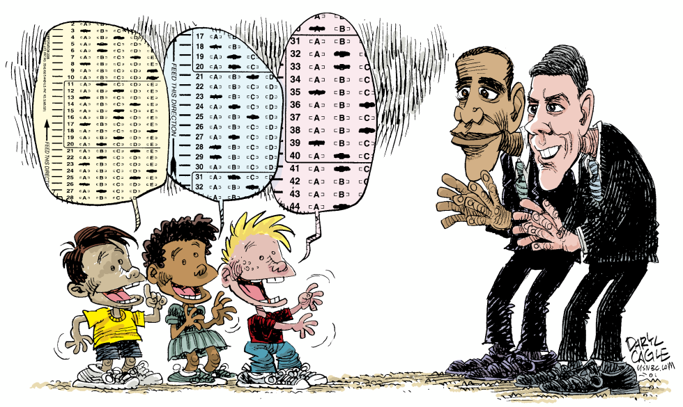 Arne Duncan and Obama Love School Testing COLOR
