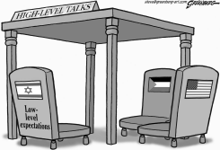 PEACE TABLE BW by Steve Greenberg